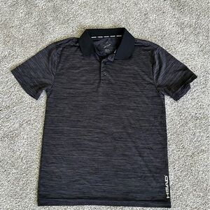 Young Men’s Black Drytec Head Short-Sleeve Polo T-Shirt Size Small
